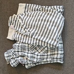 Two long sleeve maternity shirts